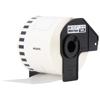 Brother DK-2205 continuous white paper label roll in black cartridge