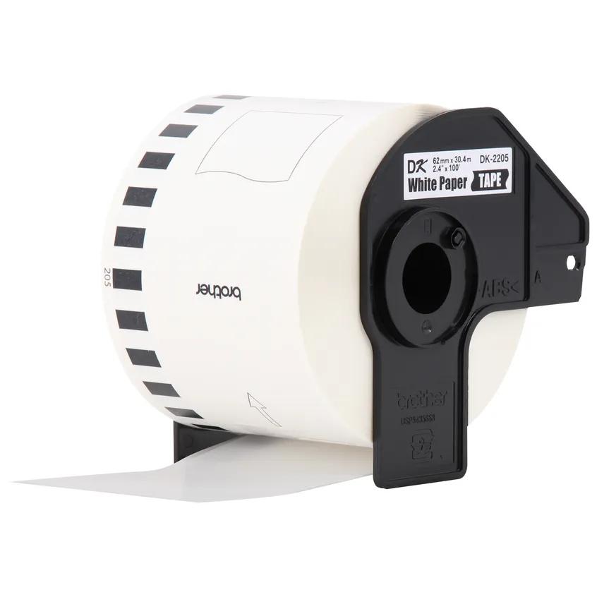 2.4 in x 100 ft (62 mm x 30.4 m) Black on White Continuous Length Paper Tape, photo 3