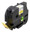 Brother HSe-651 21mm yellow heat-shrink tube cartridge with black text on gray cassette