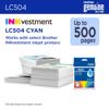 Brother Genuine LC504BKS Standard Yield Black Ink Cartridge, Cyan, small