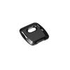 Black square printer accessory with handle and ventilation slots