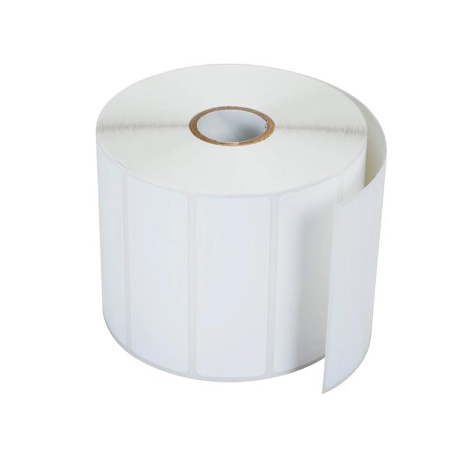 Brother continuous white die-cut label roll with cardboard core for thermal printing