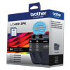 Brother LC402 2-pack black ink cartridges with 550-page yield for MFC-J series printers
