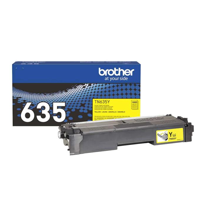 Brother Genuine TN635Y Standard Yield Yellow Toner Cartridge, Yellow, large