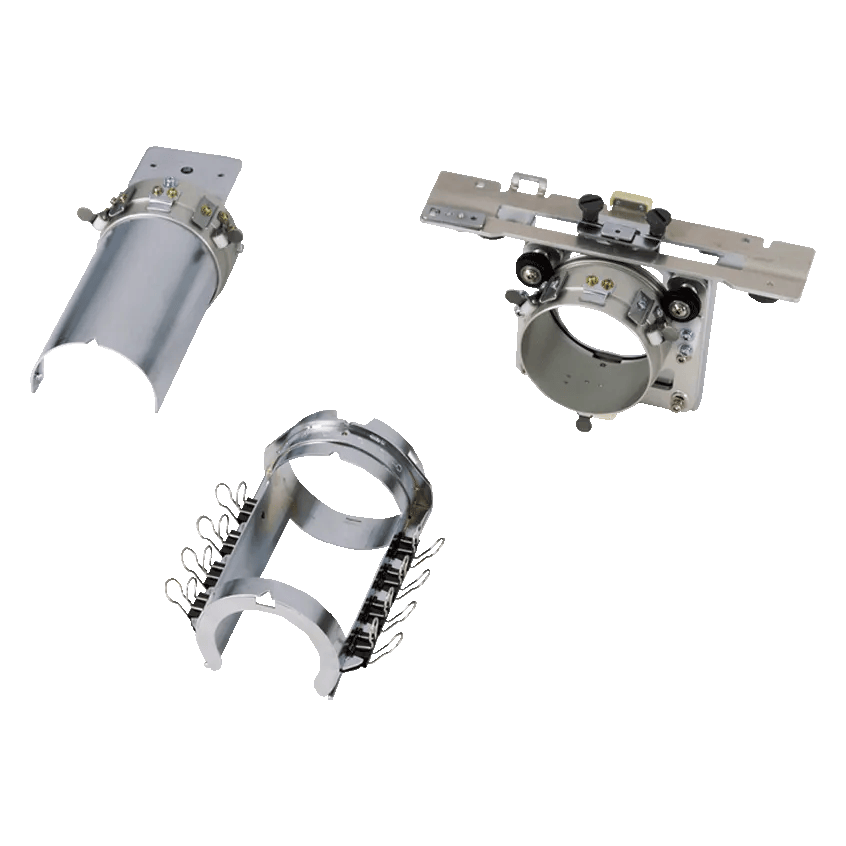 Brother printer tubular frame assembly components with metal clamps and mounting brackets