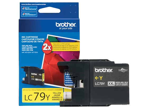Brother LC79Y super high-yield yellow ink cartridge with packaging
