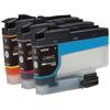Brother LC404 color ink cartridges in cyan, magenta, and yellow with INKvestment Tank technology