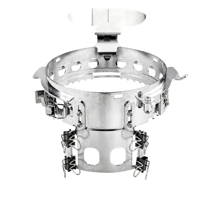Brother embroidery machine hoop frame with metal clips and thread spool holder attachment