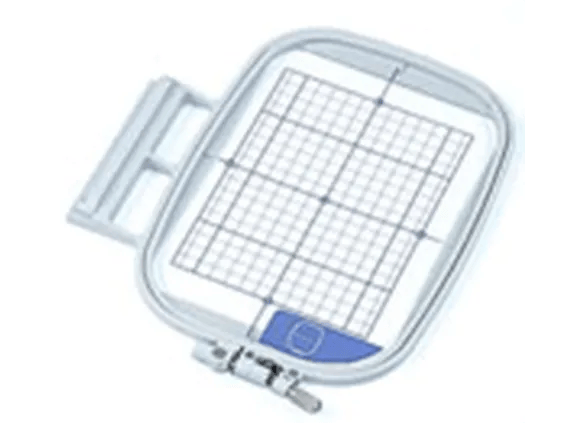 Brother embroidery hoop with built-in grid for precise fabric positioning