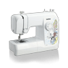 Brother SM1738D sewing machine with Disney Princess faceplate featuring Belle, Cinderella, and Aurora