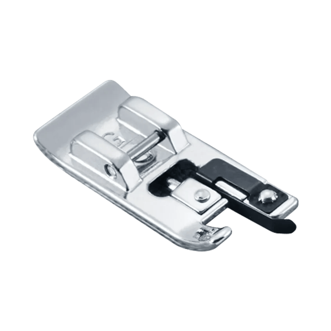 Brother sewing machine side cutter presser foot attachment with metal blade