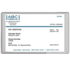 ABC Medical insurance card displaying member ID, group number, and doctor copay information