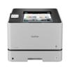 Brother HL-L8430CDW color laser printer with touchscreen printing colorful infographic