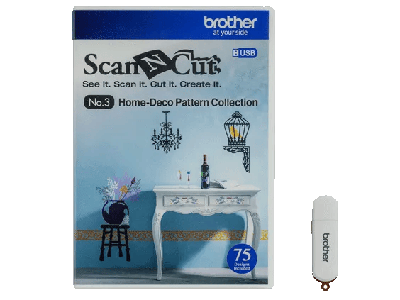Brother ScanNCut home-deco pattern collection No.3 with wireless USB key