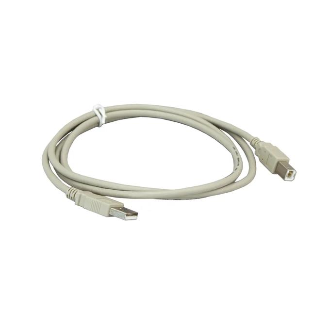 Brother printer USB cable with type A and type B connectors in beige