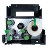 Brother industrial label printer internal mechanism with label roll and ribbon cartridge