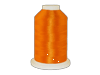 Brother orange embroidery thread spool on white background