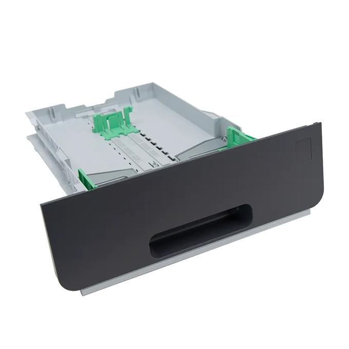 Brother printer paper tray with adjustable guides and black front panel