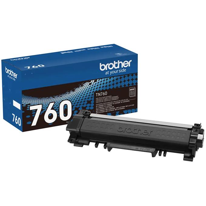 Brother TN760 high-yield black toner cartridge with packaging