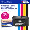Brother MFC-J1410DW wireless all-in-one inkjet printer with ink subscription box