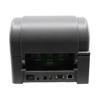 Brother TD-4420TN desktop label printer rear view with USB and ethernet connectivity ports