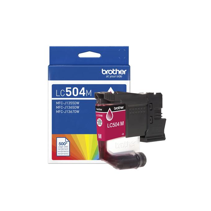 Brother Genuine LC504MS Standard Yield Magenta Ink Cartridge, Magenta, large