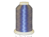 Brother embroidery thread spool in metallic blue on white cone