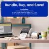 Brother QL-1100c label printer bundle with shipping labels on home office desk