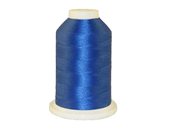 Brother ETP420 blue embroidery thread spool on white background