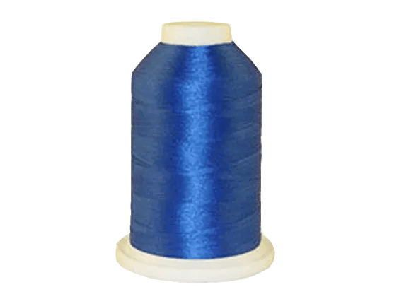 Brother ETP420 blue embroidery thread spool on white background