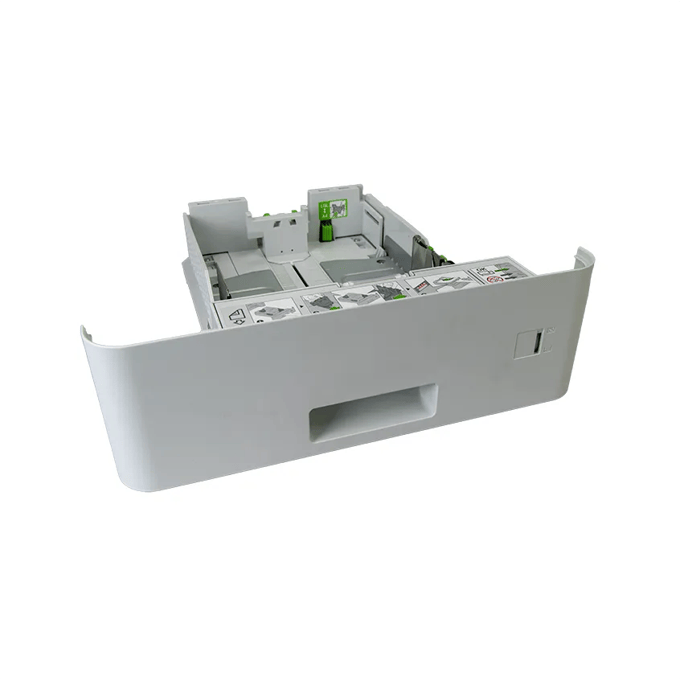 Brother printer paper tray with adjustable guides and multiple paper capacity slots