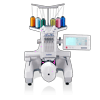 Brother PR600II embroidery machine with 6-needle design and touchscreen display