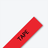Brother TZe-461 laminated label tape in red with black text