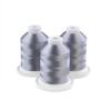 Three silver embroidery thread spools on white bases for Brother sewing machines