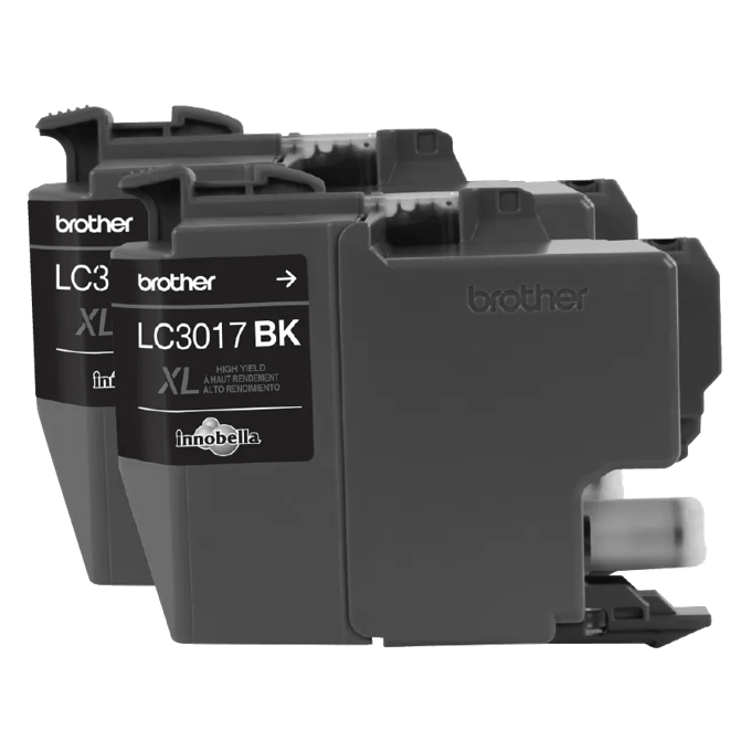 Brother LC3017 high-yield black ink cartridge 2-pack for inkjet printers