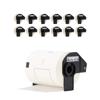 Brother DK-1247 white paper label roll with black cartridge for continuous printing