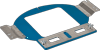 Brother embroidery cap frame with blue hoop and metal mounting brackets