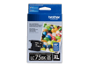 Brother LC75BK high-yield black ink cartridge in retail packaging