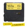 Brother Btag-631 label tape cartridge, 12mm yellow with black ink