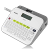 Brother PTD400AD desktop label maker with QWERTY keyboard and LCD display