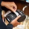 Brother mobile receipt printer printing label in warehouse setting