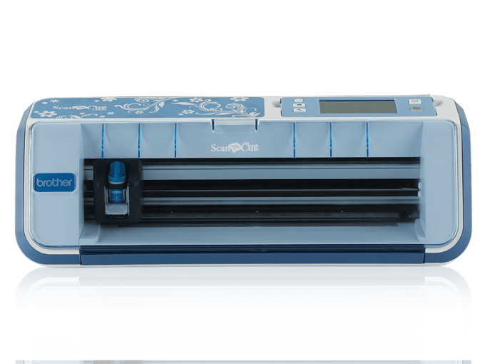 Brother ScanNCut CM550DX electronic cutting machine with digital display and decorative lid