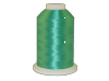 Brother teal embroidery thread spool with glossy finish on white background