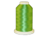 Brother embroidery thread spool in vibrant green with glossy finish on white base