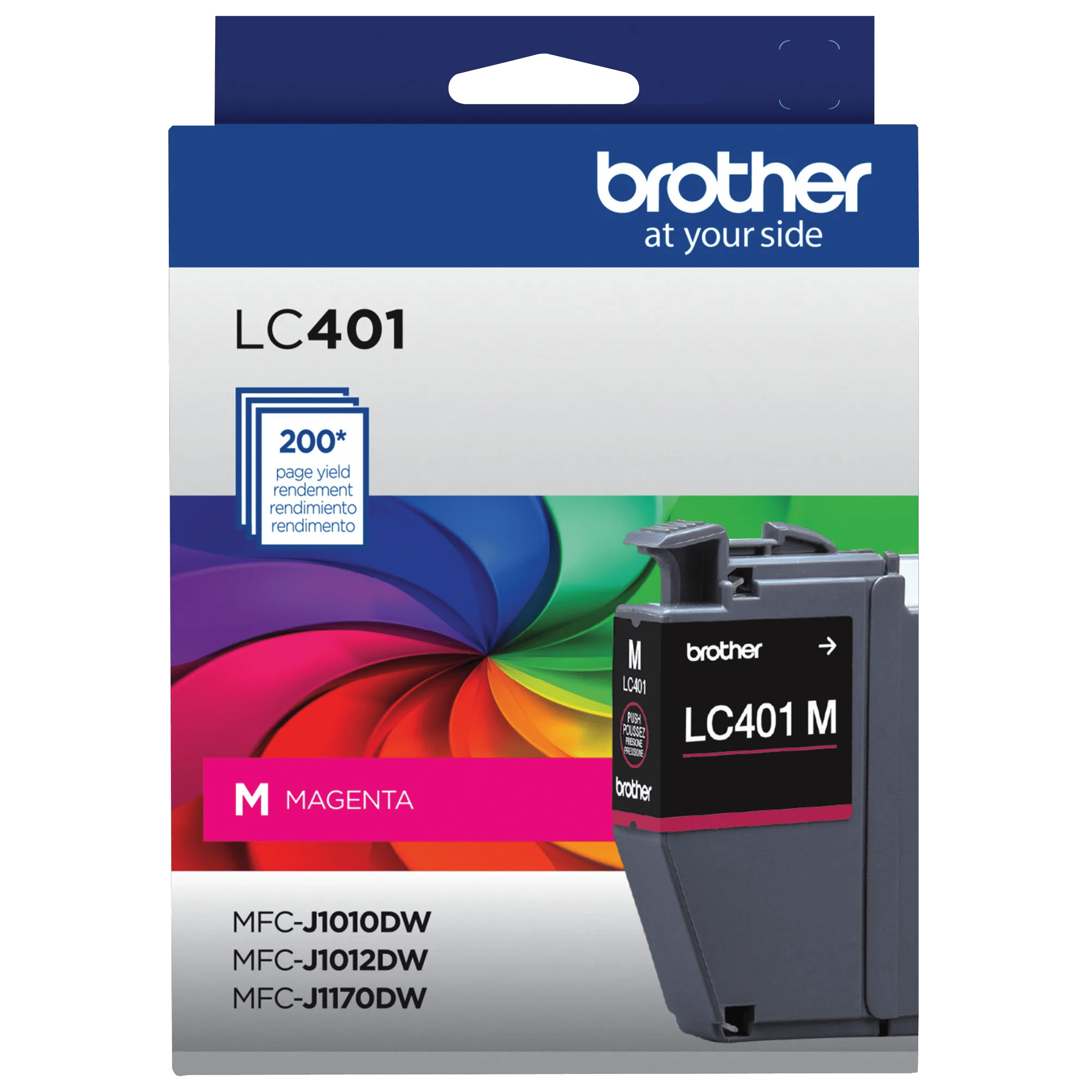 Brother Genuine LC401MS Standard-yield Magenta Ink Cartridge, Magenta, medium