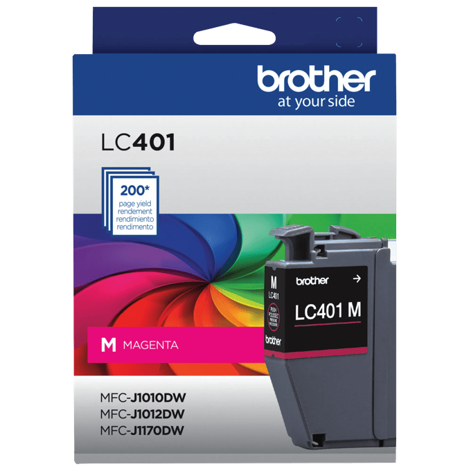 Brother Genuine LC401MS Standard-yield Magenta Ink Cartridge, Magenta, large