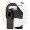 Brother DK-1208 large address label roll in black cartridge with white paper tape