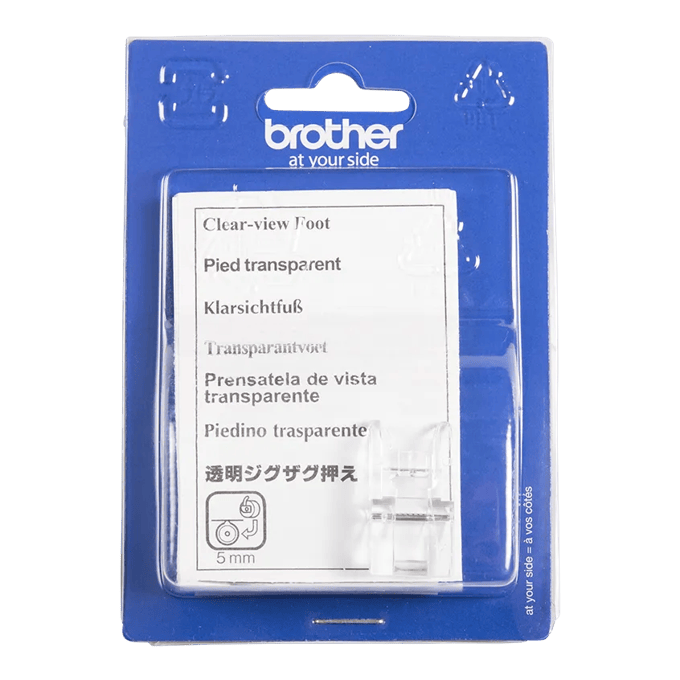 Brother clear-view sewing machine foot in retail packaging