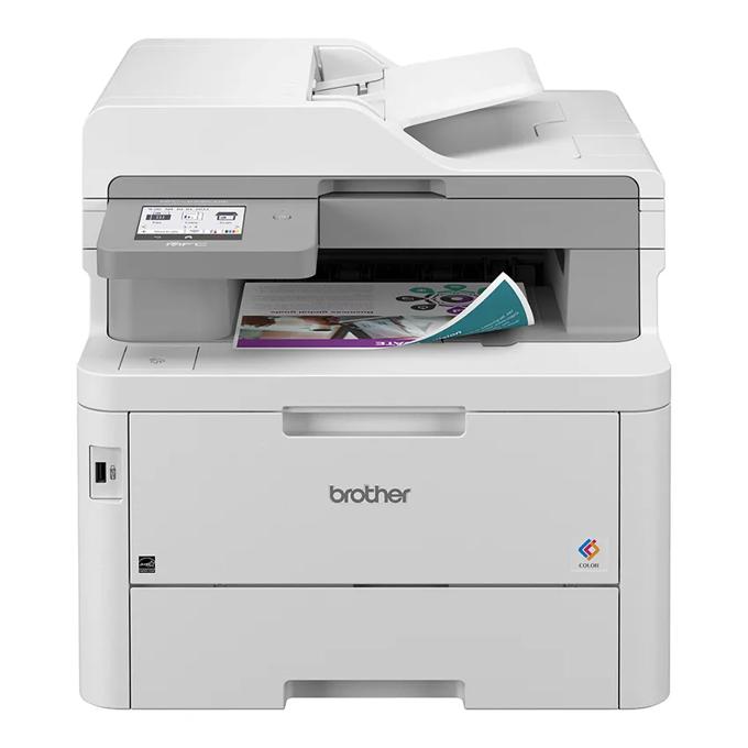 Brother MFCL8395CDW color laser all-in-one printer with touchscreen and document feeder