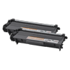 Brother TN750 high-yield black toner cartridge twin pack for laser printers